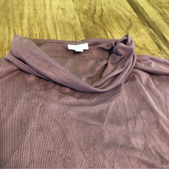 J Jill Purple Ribbed Pullover Long Sleeve Cowl Neck Sweater Womens Size XL Tall - Picture 5 of 9